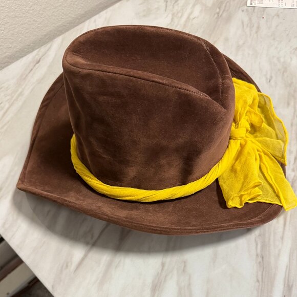 Vintage Bailey U-rollit Dark Brown Velvet Felt Cowboy Hat - Picture 3 of 5